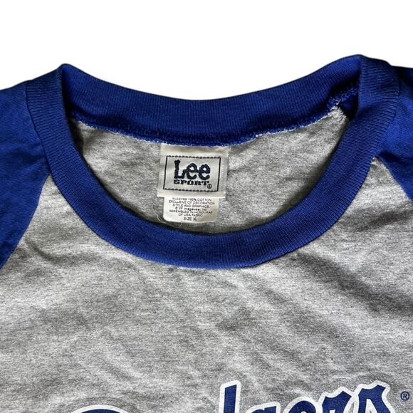 Lee Sports LA Dodgers 2006 Baseball Gray & Blue 3/4 Sleeve Shirt Men’s Size XL - Picture 2 of 5